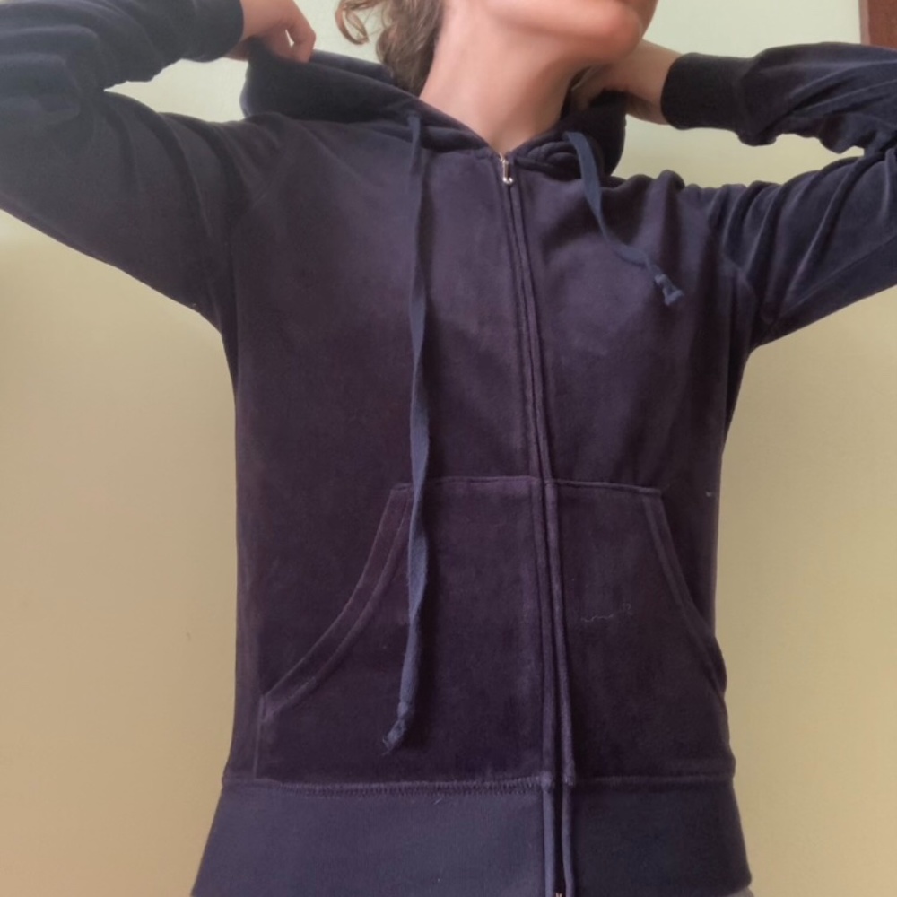 Blue Velvet Juicy Couture hoodie track jacket sz S
